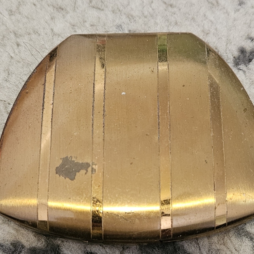 Vintage 1940s 1950s Elgin American Gold Mirror Compact